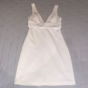 Double Back Zipper Cutout Mini Dress